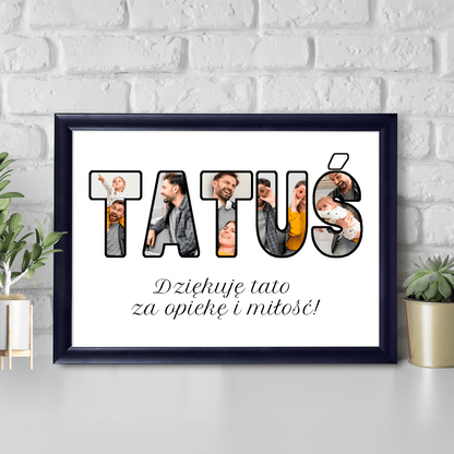 Tatuś - Druk na szkle, spersonalizowany prezent - idamell.com