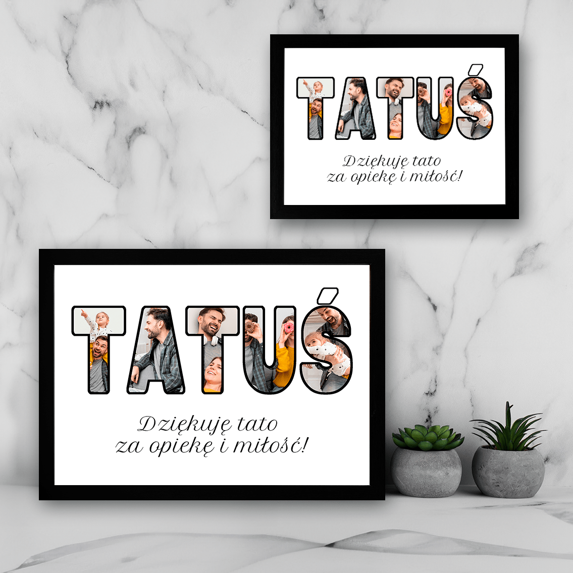 Tatuś - Druk na szkle, spersonalizowany prezent - idamell.com