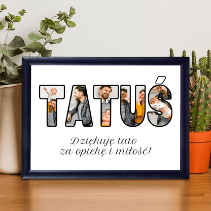 Tatuś - Druk na szkle, spersonalizowany prezent - idamell.com