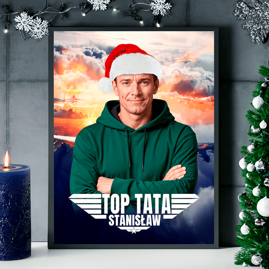 Top tata - plakat, spersonalizowany prezent dla taty - idamell.com
