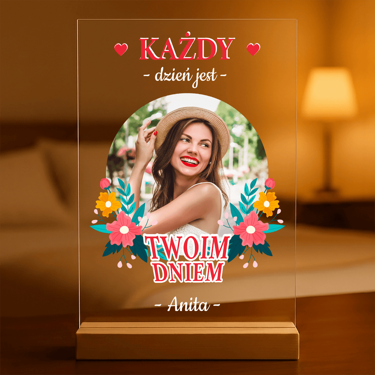 Twój dzień - Druk na szkle, spersonalizowany prezent - idamell.com