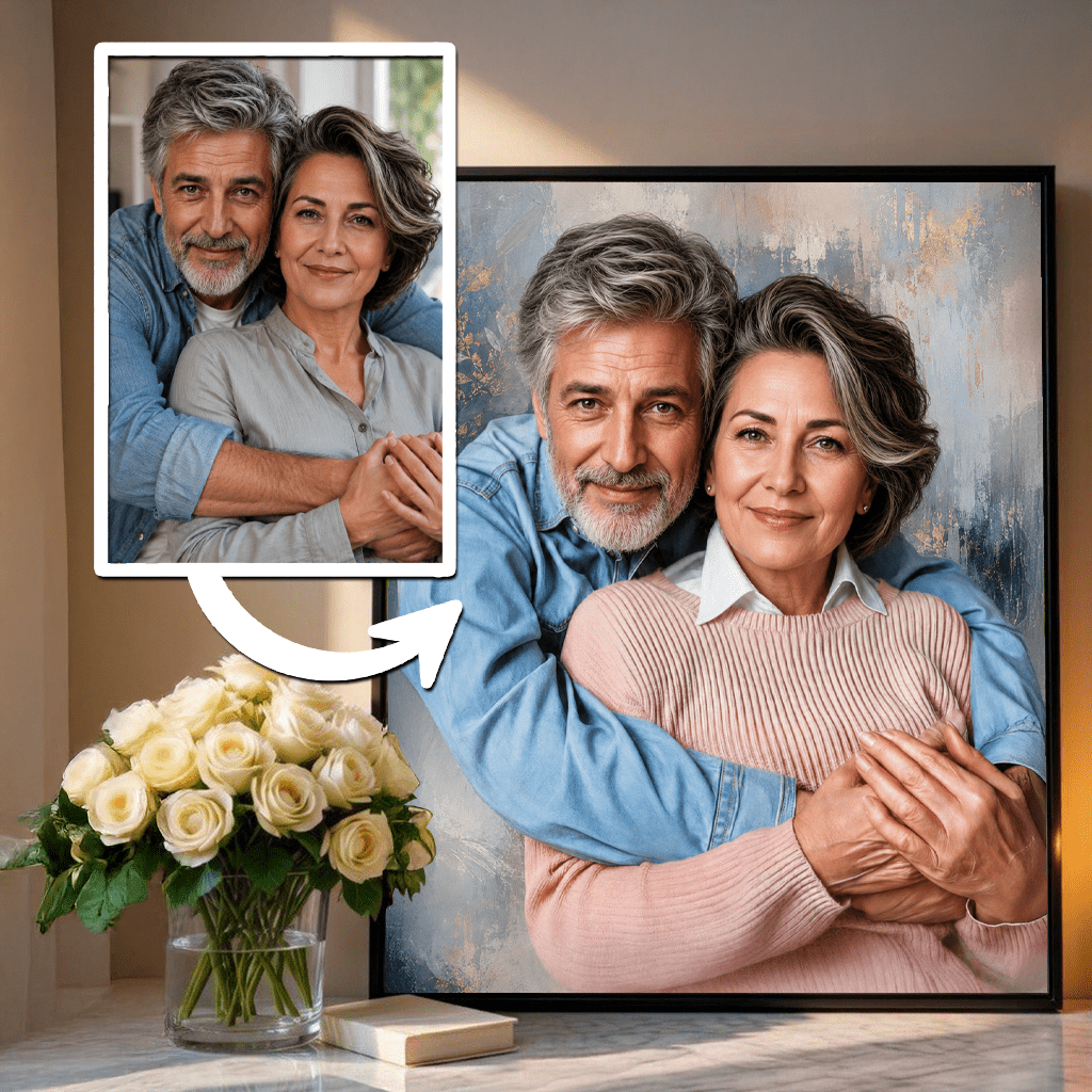 Ukochani dziadkowie - plakat, spersonalizowany prezent dla dziadków - idamell.com