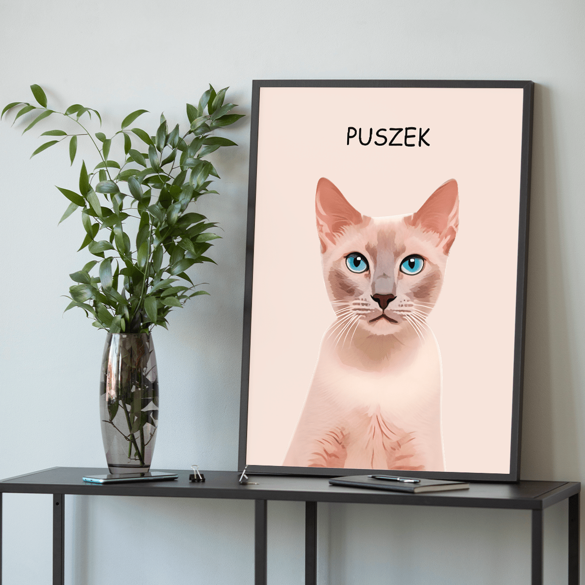 Ukochany kot - plakat, spersonalizowany prezent dla właściciela kota - idamell.com