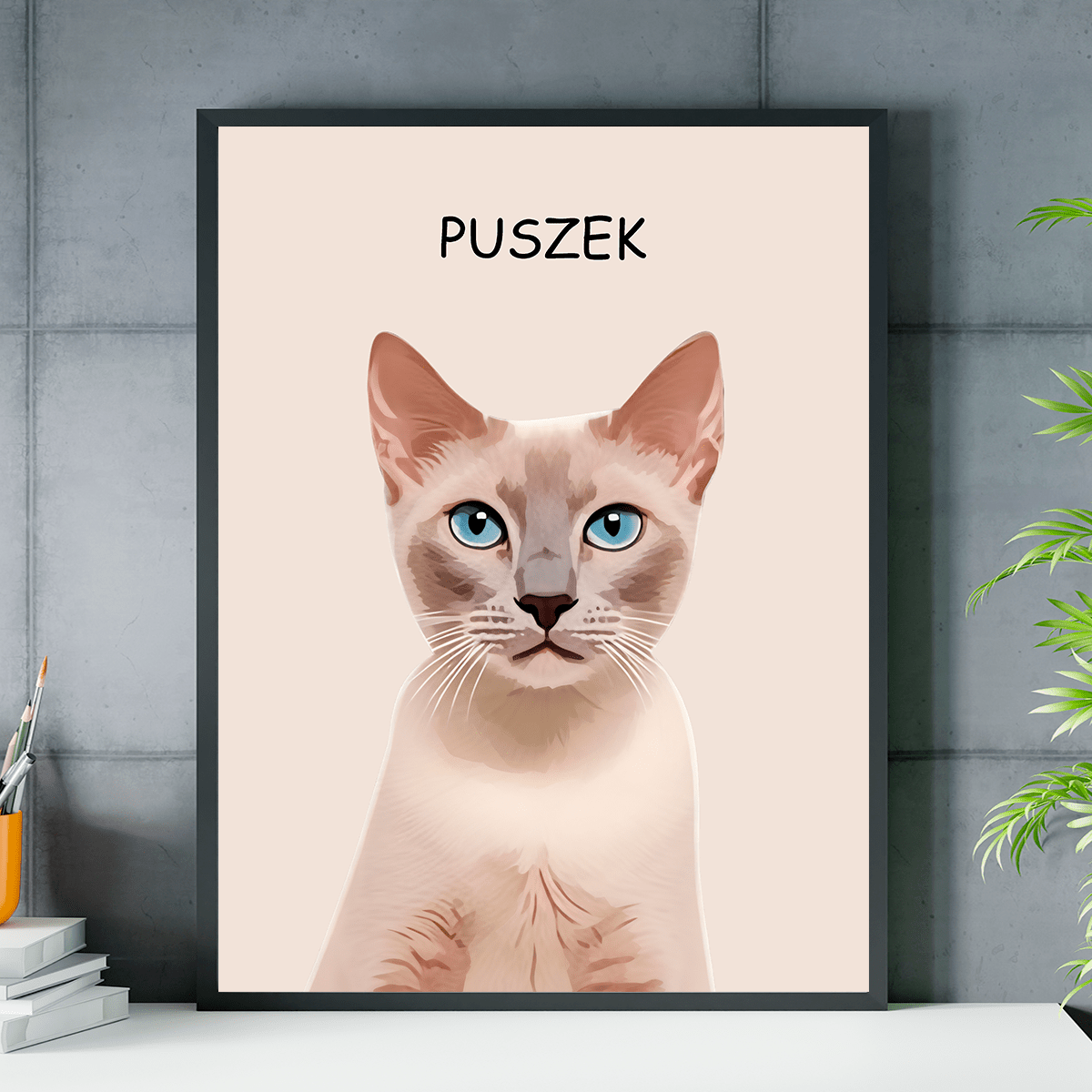 Ukochany kot - plakat, spersonalizowany prezent dla właściciela kota - idamell.com