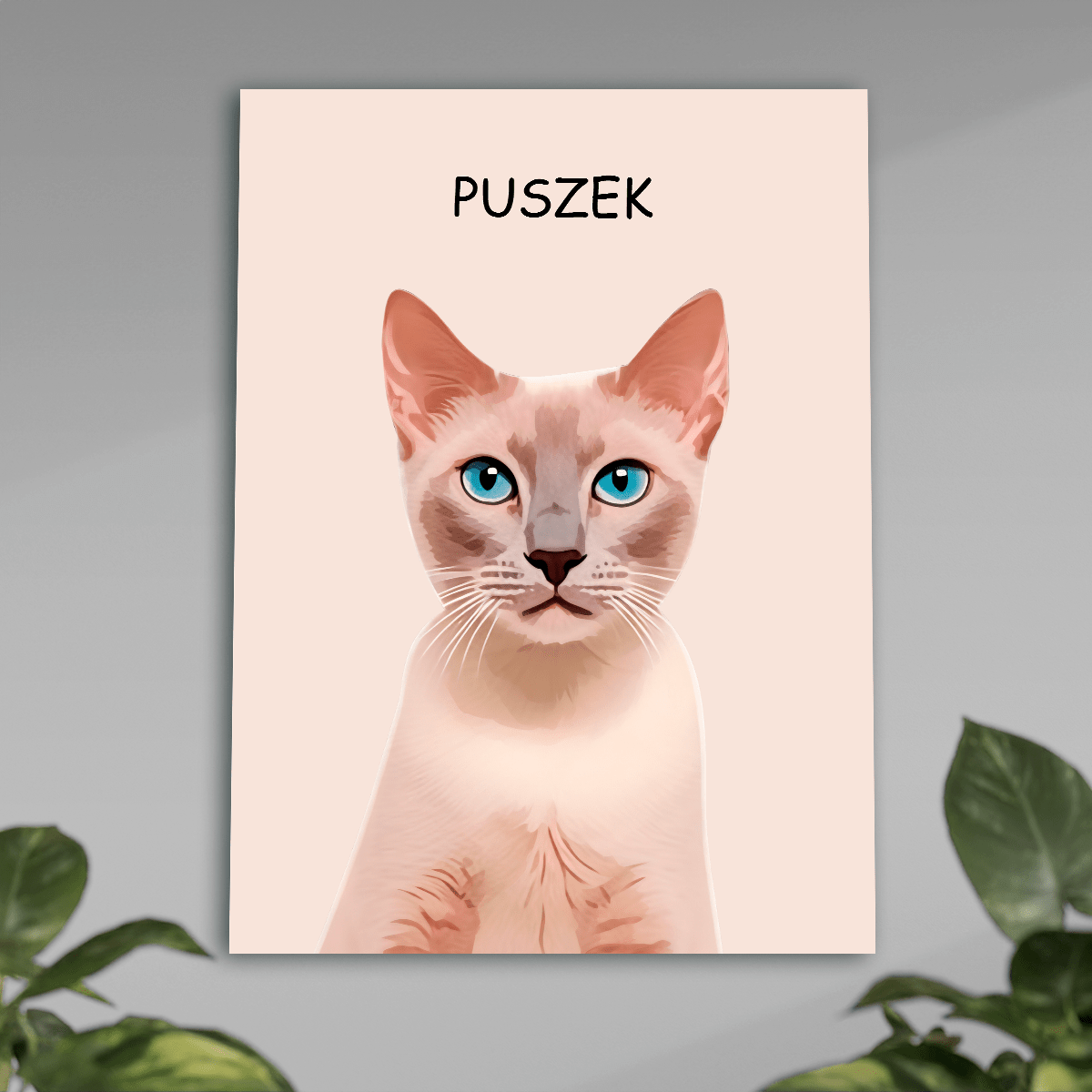 Ukochany kot - plakat, spersonalizowany prezent dla właściciela kota - idamell.com