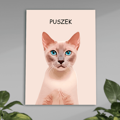 Ukochany kot - plakat, spersonalizowany prezent dla właściciela kota - idamell.com