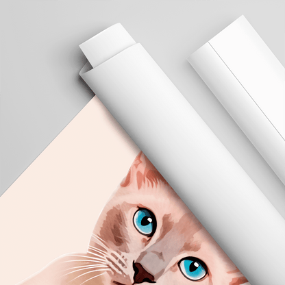 Ukochany kot - plakat, spersonalizowany prezent dla właściciela kota - idamell.com