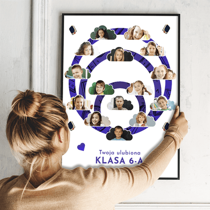 Ulubiona klasa - plakat, spersonalizowany prezent dla nauczyciela - idamell.com