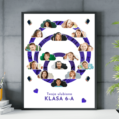 Ulubiona klasa - plakat, spersonalizowany prezent dla nauczyciela - idamell.com