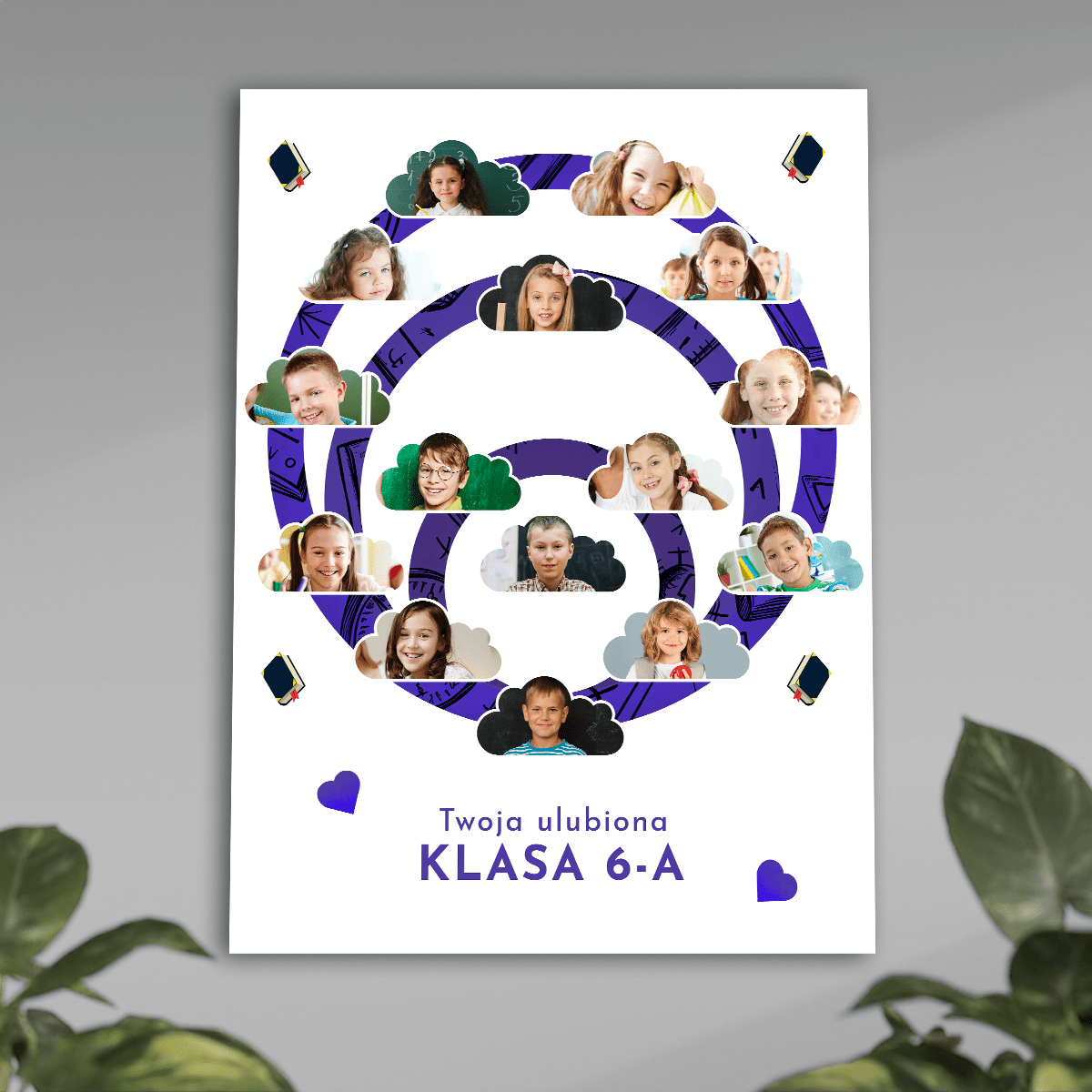 Ulubiona klasa - plakat, spersonalizowany prezent dla nauczyciela - idamell.com