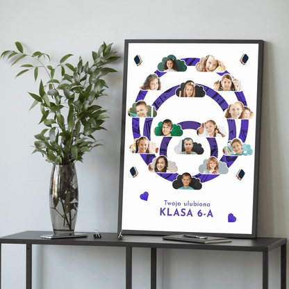 Ulubiona klasa - plakat, spersonalizowany prezent dla nauczyciela - idamell.com
