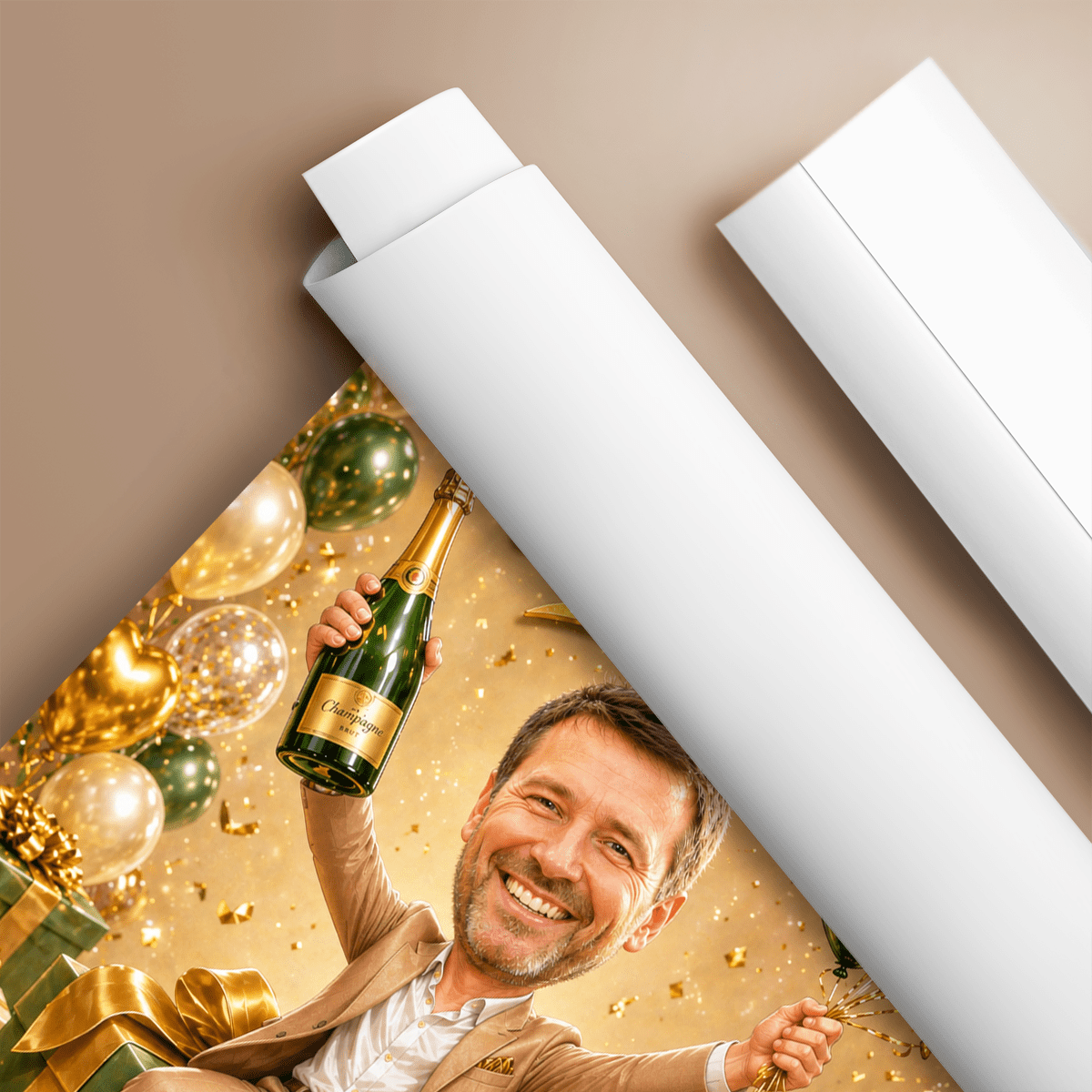 Urodzinowa niespodzianka - plakat, spersonalizowany prezent dla niego - idamell.com