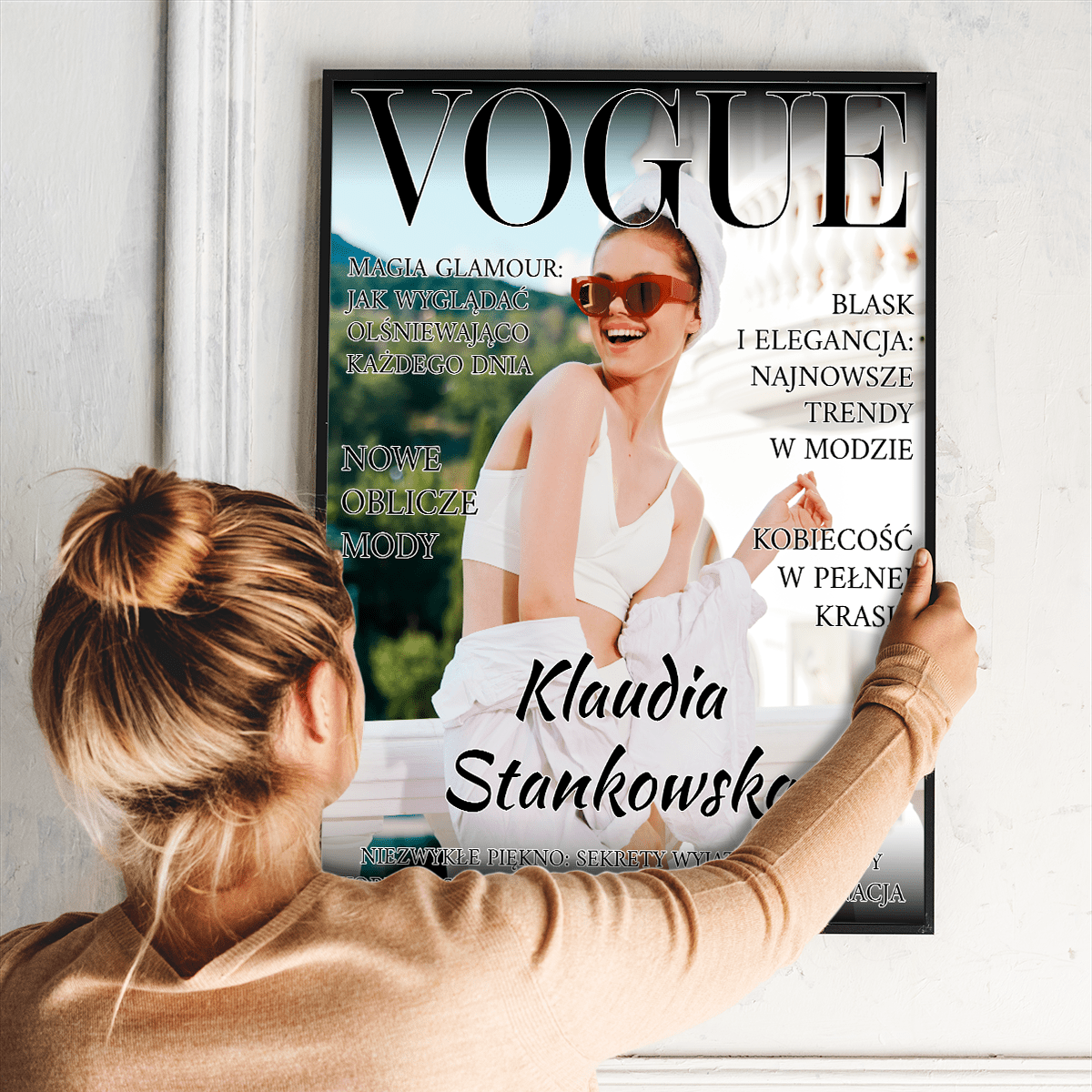 Vogue - plakat, spersonalizowany prezent dla niej - idamell.com