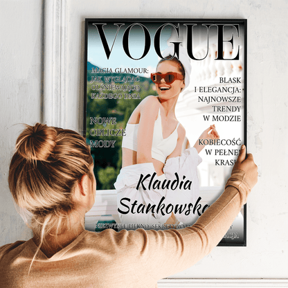 Vogue - plakat, spersonalizowany prezent dla niej - idamell.com