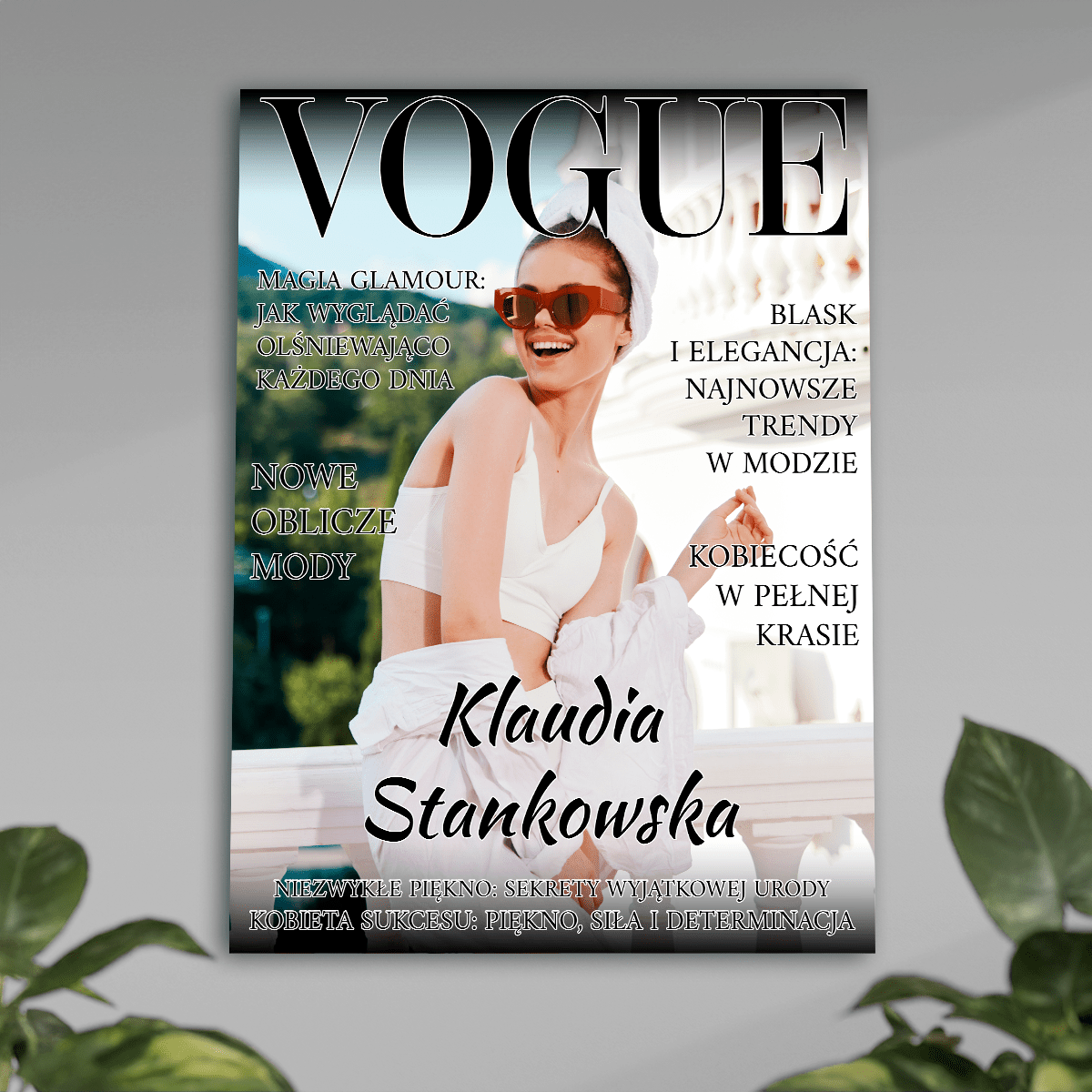 Vogue - plakat, spersonalizowany prezent dla niej - idamell.com