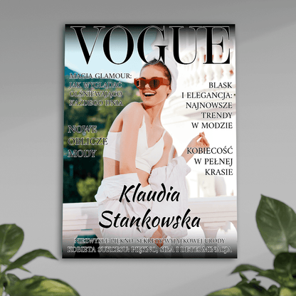 Vogue - plakat, spersonalizowany prezent dla niej - idamell.com