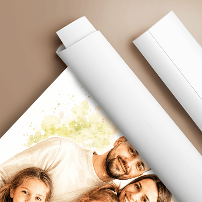 W akwarelowym stylu - plakat, spersonalizowany prezent dla pary - idamell.com