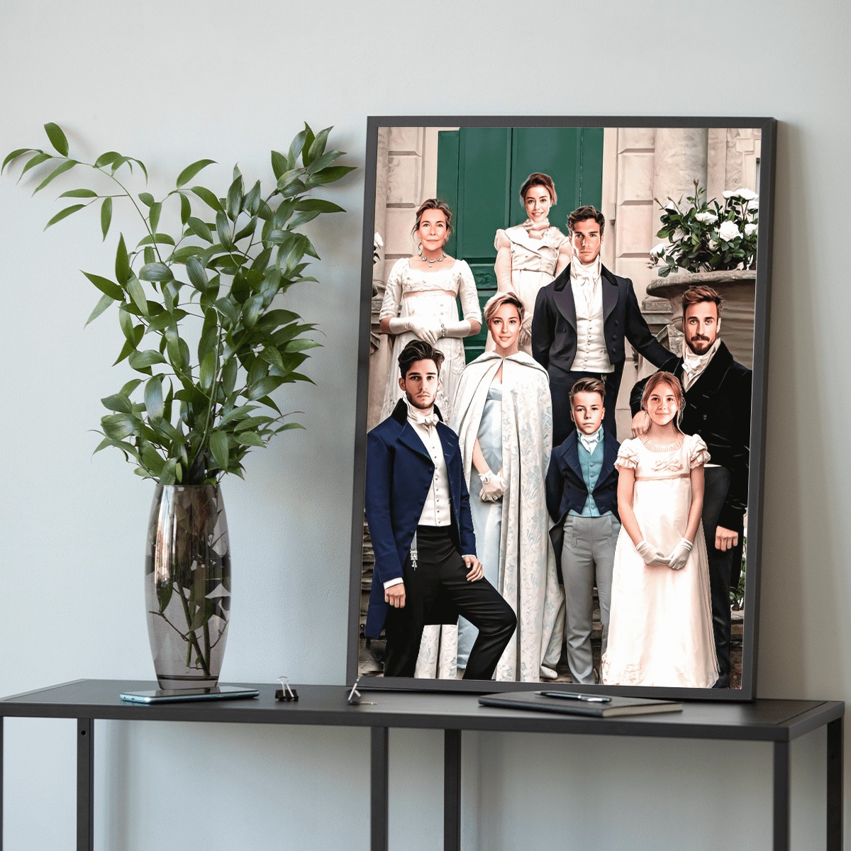 W stylu historycznego serialu - plakat, spersonalizowany prezent dla rodziców - idamell.com