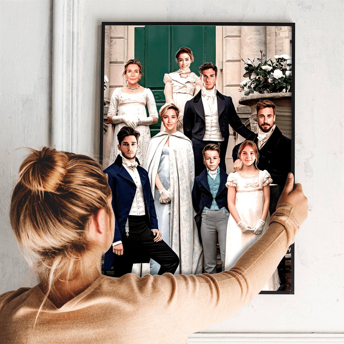 W stylu historycznego serialu - plakat, spersonalizowany prezent dla rodziców - idamell.com