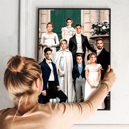 W stylu historycznego serialu - plakat, spersonalizowany prezent dla rodziców - idamell.com