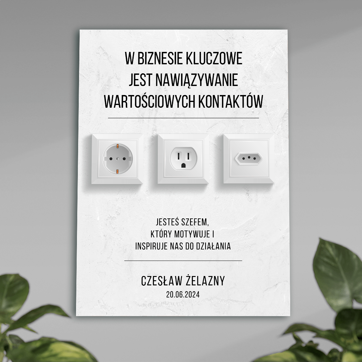 Wartościowe kontakty - plakat, spersonalizowany prezent dla szefa - idamell.com