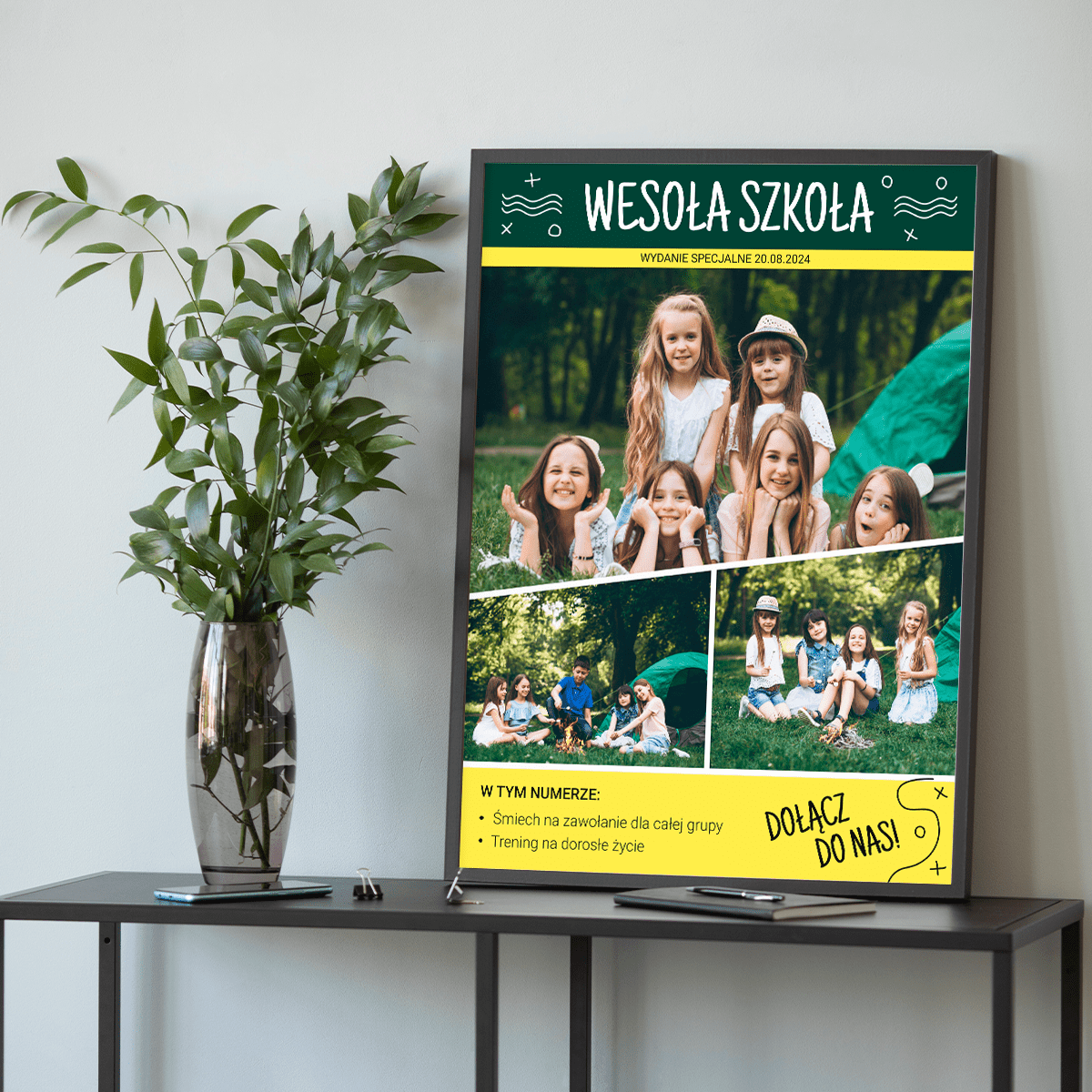 Wesoła szkoła - plakat, spersonalizowany prezent dla dziecka - idamell.com