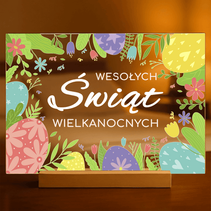 Wielkanocne życzenia - Druk na szkle, spersonalizowany prezent na Wielkanoc - idamell.com