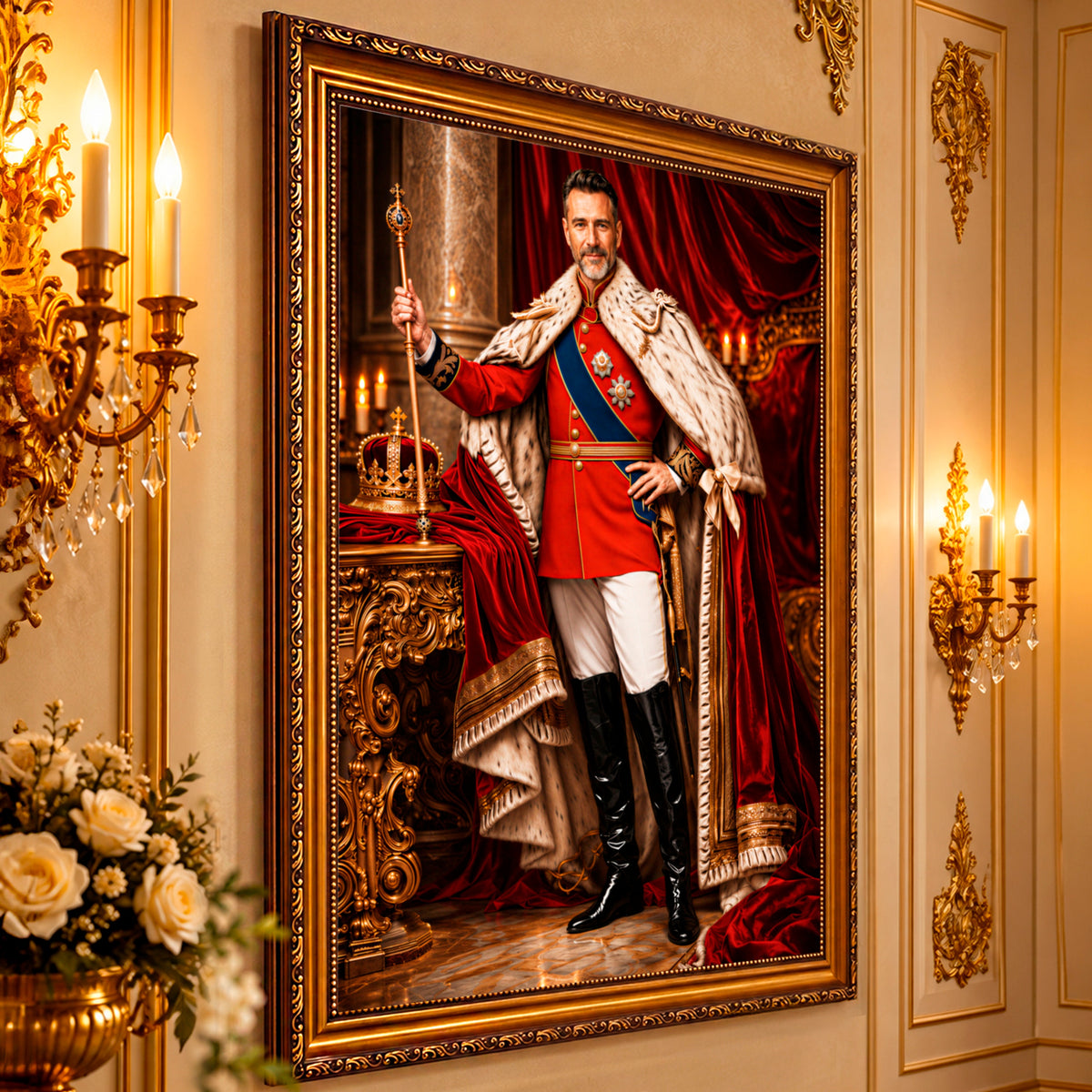Portret ze zdjęcia na płótnie Portret władcy — prezent dla taty