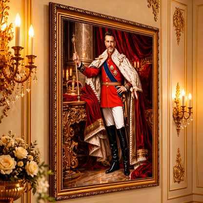 Portret ze zdjęcia na płótnie Portret władcy — prezent dla taty