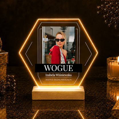 Wogue - Druk na szkle, spersonalizowany prezent dla żony - idamell.com