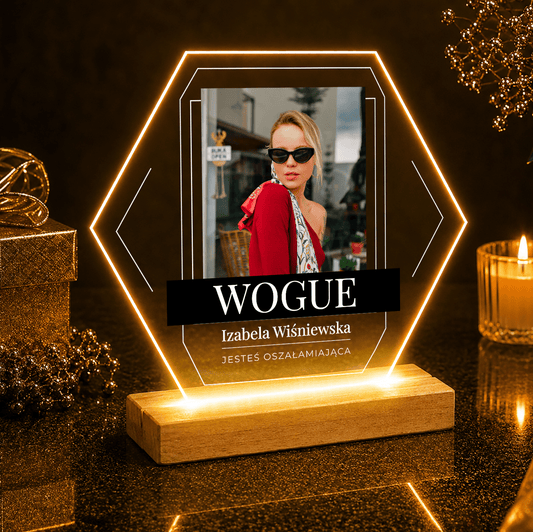Wogue - Druk na szkle, spersonalizowany prezent dla żony - idamell.com