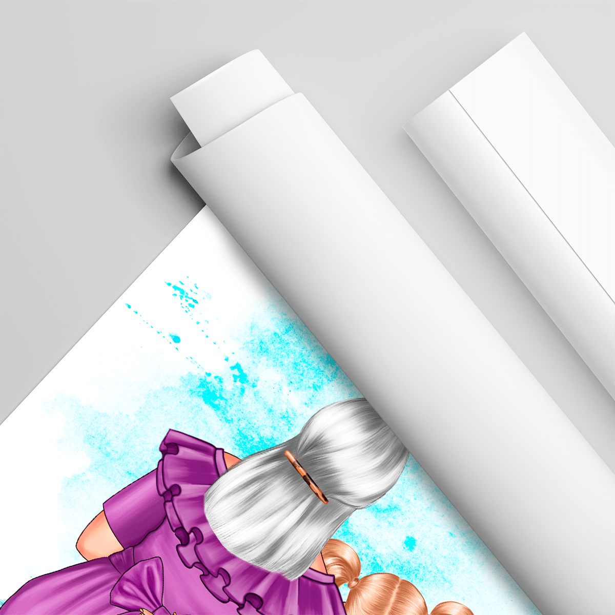 Wspaniała babcia Clipart - plakat, spersonalizowany prezent dla babci - idamell.com