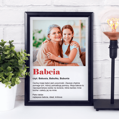 Wspaniała babcia - Druk na szkle, spersonalizowany prezent dla babci - idamell.com