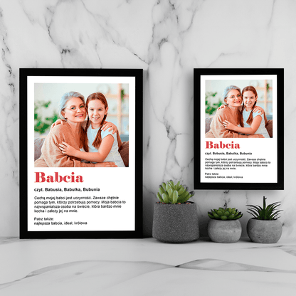 Wspaniała babcia - Druk na szkle, spersonalizowany prezent dla babci - idamell.com