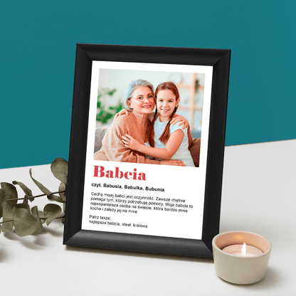 Wspaniała babcia - Druk na szkle, spersonalizowany prezent dla babci - idamell.com