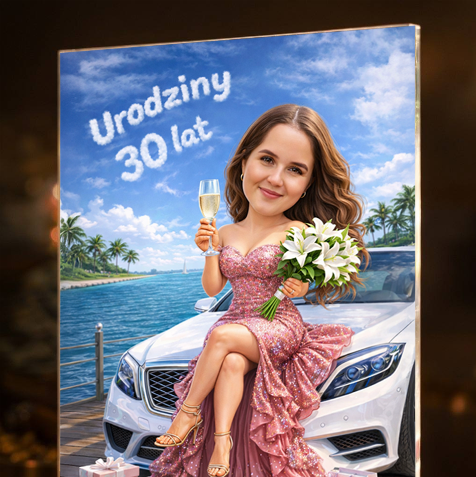 Wszystkiego Najlepszego z okazji 30. Urodzin – Wydruk na szkle akrylowym - idamell.com