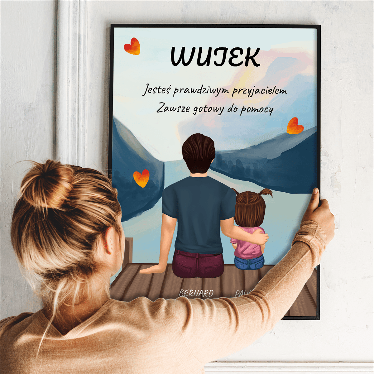 Wujek clipart - plakat, spersonalizowany prezent dla wujka - idamell.com