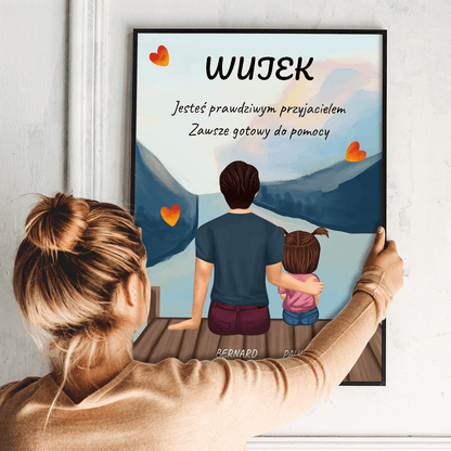 Wujek clipart - plakat, spersonalizowany prezent dla wujka - idamell.com