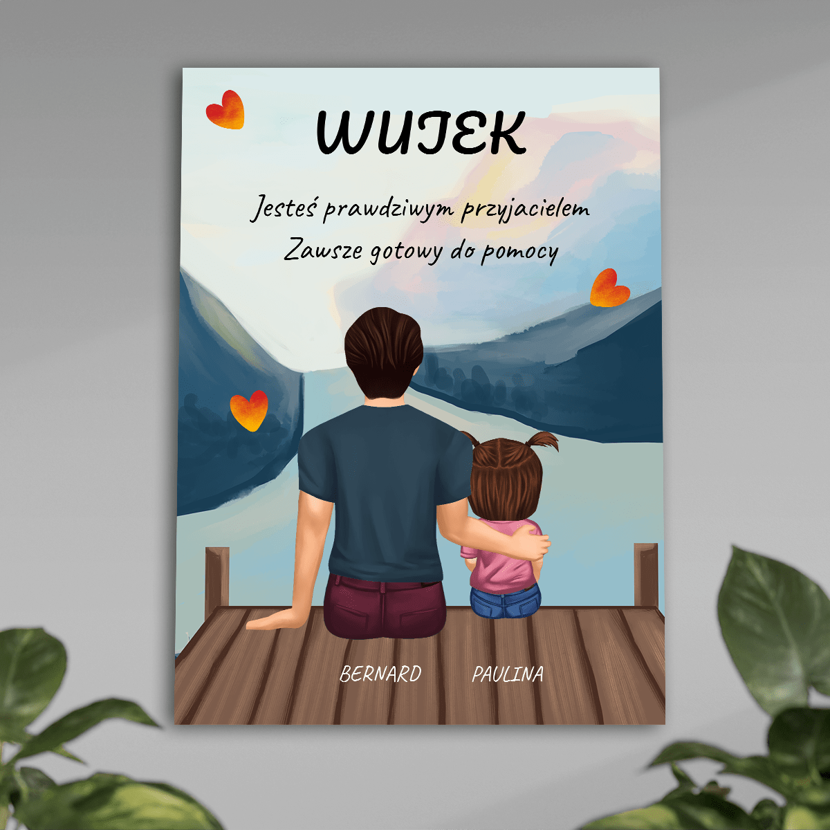 Wujek clipart - plakat, spersonalizowany prezent dla wujka - idamell.com