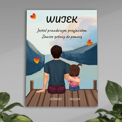 Wujek clipart - plakat, spersonalizowany prezent dla wujka - idamell.com