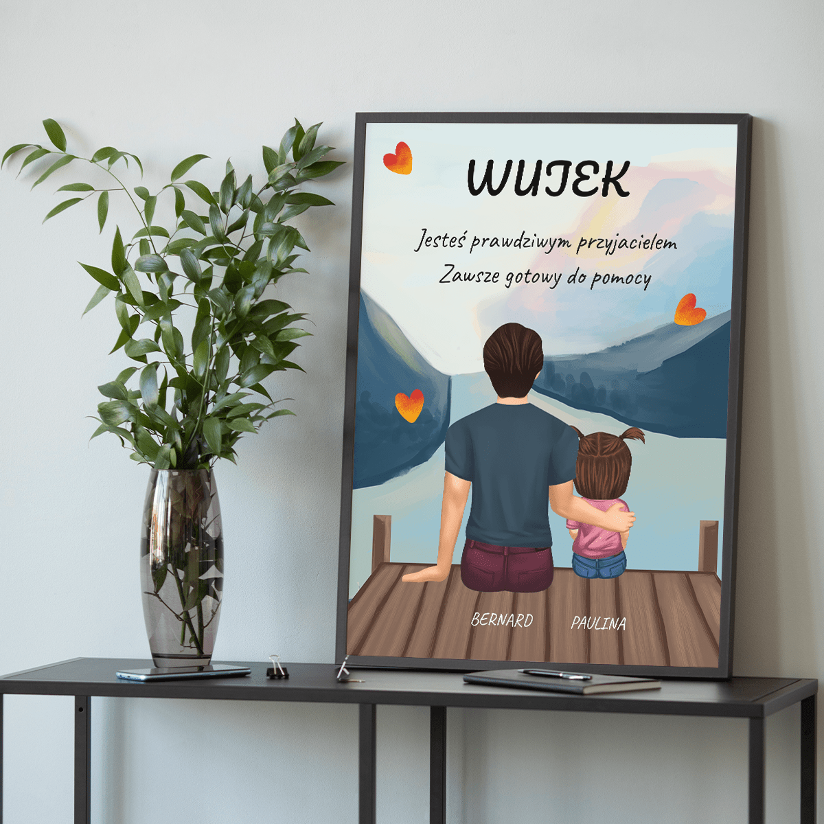 Wujek clipart - plakat, spersonalizowany prezent dla wujka - idamell.com