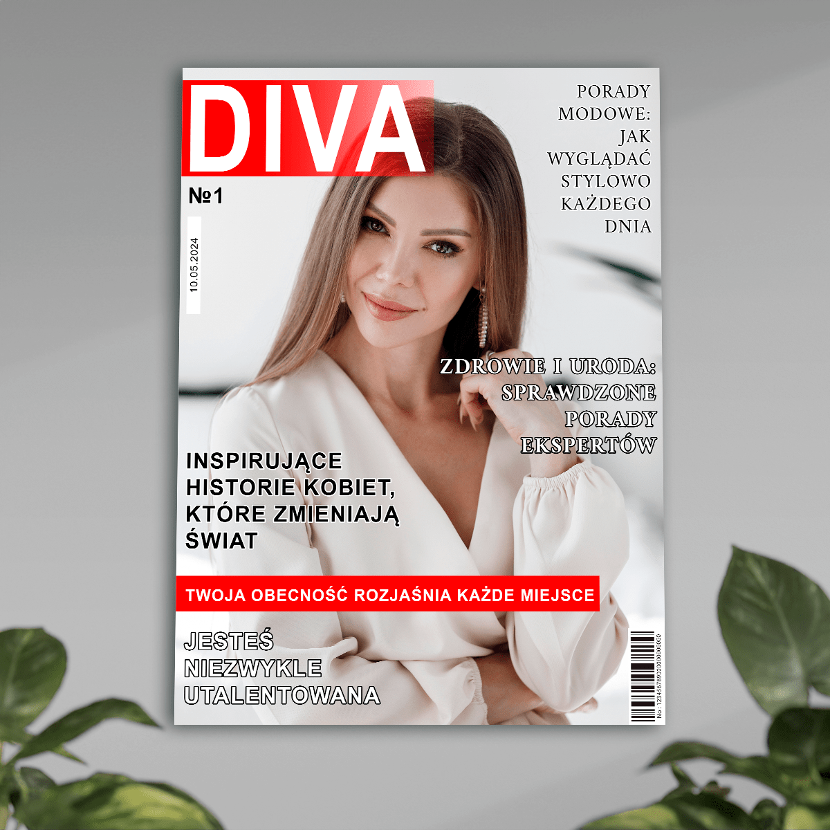 Wyjątkowa kobieta - plakat, spersonalizowany prezent dla niej - idamell.com