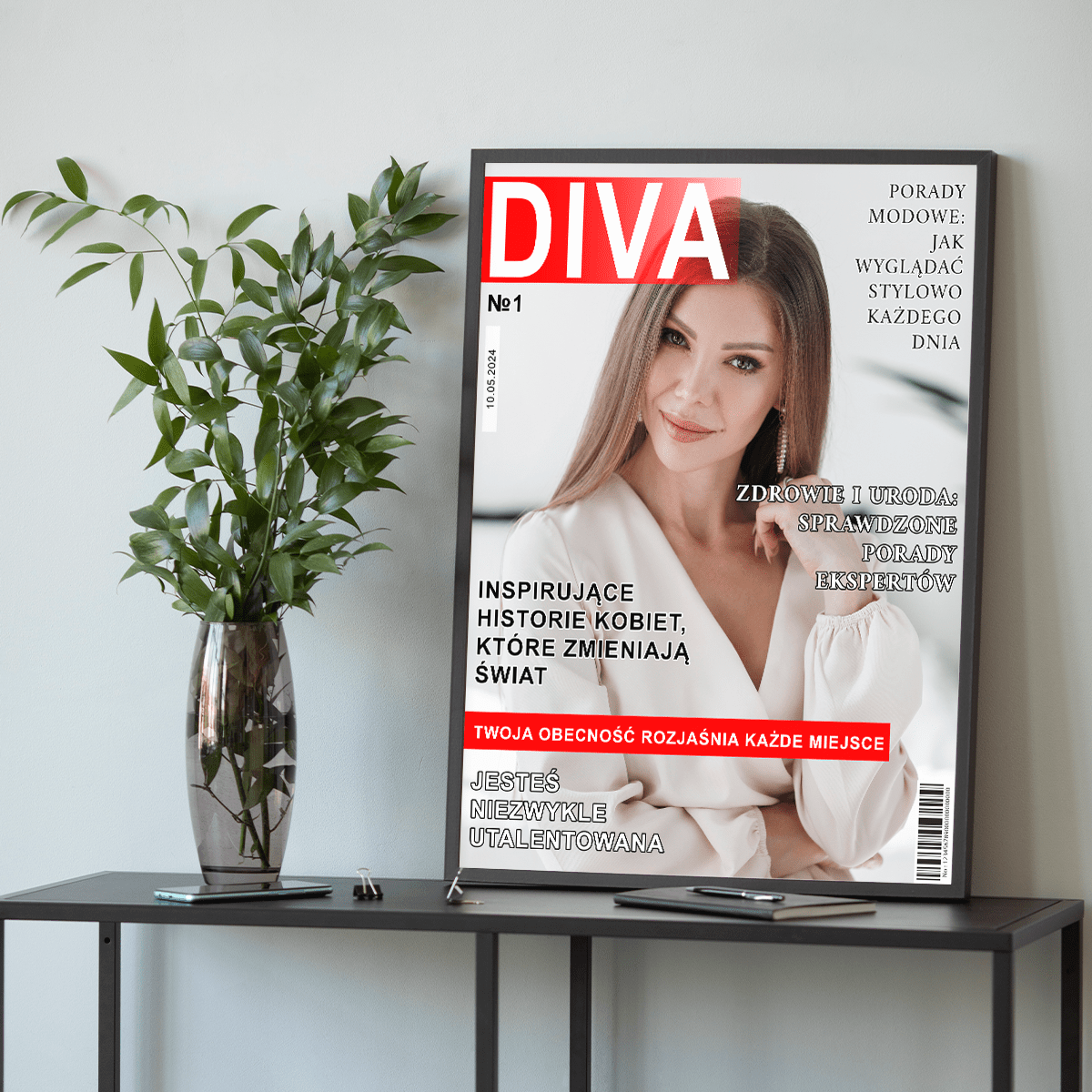 Wyjątkowa kobieta - plakat, spersonalizowany prezent dla niej - idamell.com