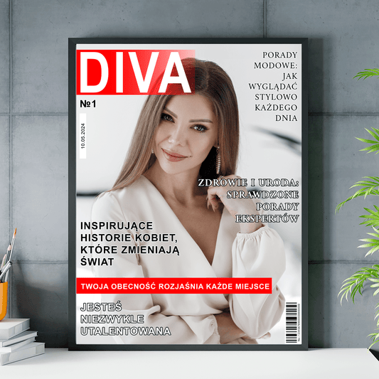 Wyjątkowa kobieta - plakat, spersonalizowany prezent dla niej - idamell.com