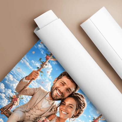 Wyjątkowa miłość ilustracja - plakat, spersonalizowany prezent dla pary - idamell.com