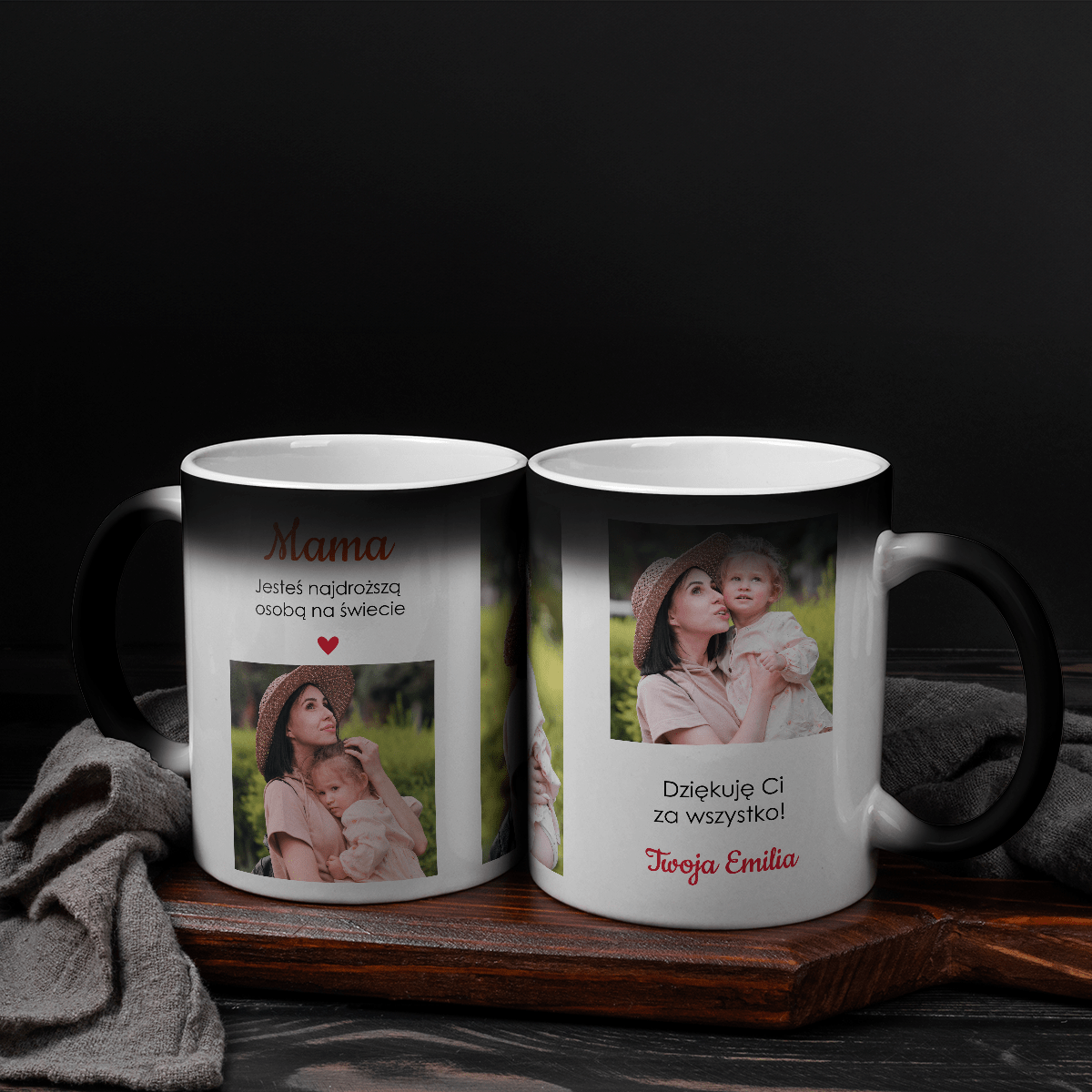 Wyjątkowy mama - 1x Kubek magiczny z nadrukiem, spersonalizowany prezent dla mamy - idamell.com