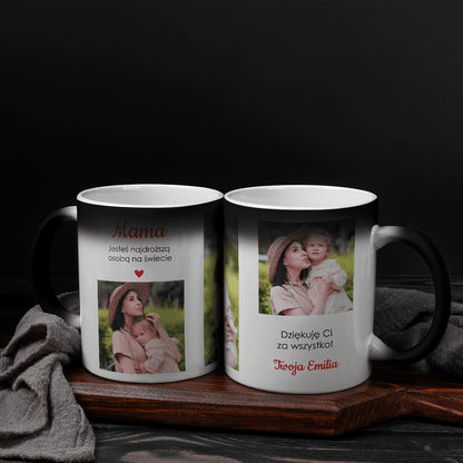 Wyjątkowy mama - 1x Kubek magiczny z nadrukiem, spersonalizowany prezent dla mamy - idamell.com