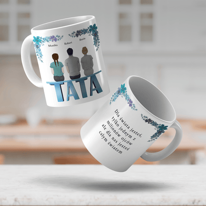 Wyjątkowy tata - 1x Kubek z nadrukiem, spersonalizowany prezent dla taty - idamell.com