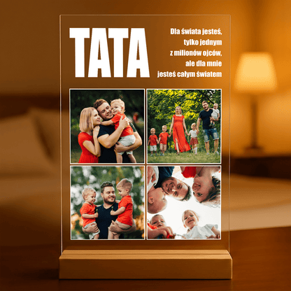 Wyjątkowy tata - Druk na szkle, spersonalizowany prezent dla taty - idamell.com
