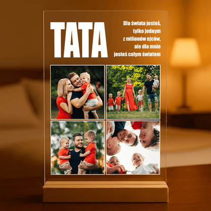 Wyjątkowy tata - Druk na szkle, spersonalizowany prezent dla taty - idamell.com